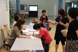 学生展会場受付